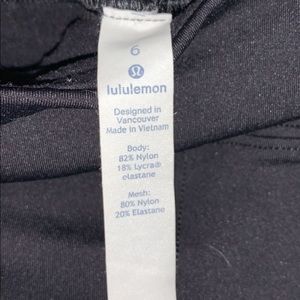 Size 6 Black Lululemon Leggings